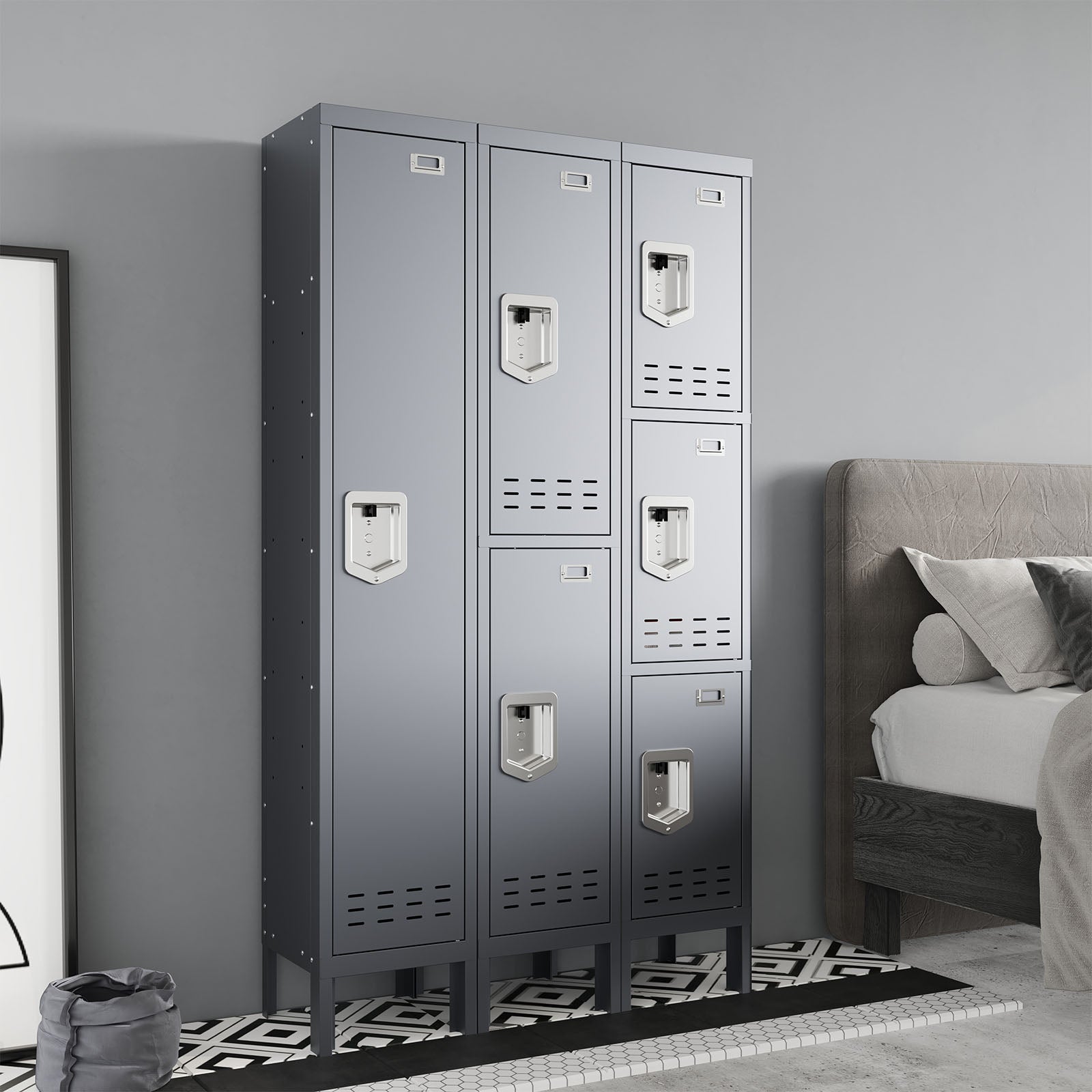 66" Height Metal Storage Locker 3 Door - Sapital