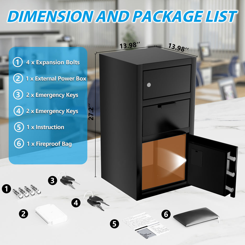 6.5 CuFt Commercial Anti-Drop Safe Box - Sapital
